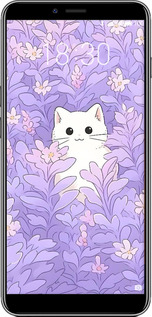 Силіконовий чехол Котик в цветах для Meizu E3 - 6390u-1518 изображение 