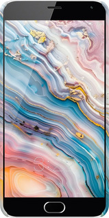 3D пластиковый матовый чехол Мрамор красивый для Meizu M2 Note - 6376m-94 изображение 
