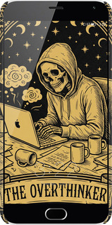 3D пластиковый матовый чехол The Overthinker для Meizu M2 Note - 6774m-94 изображение 