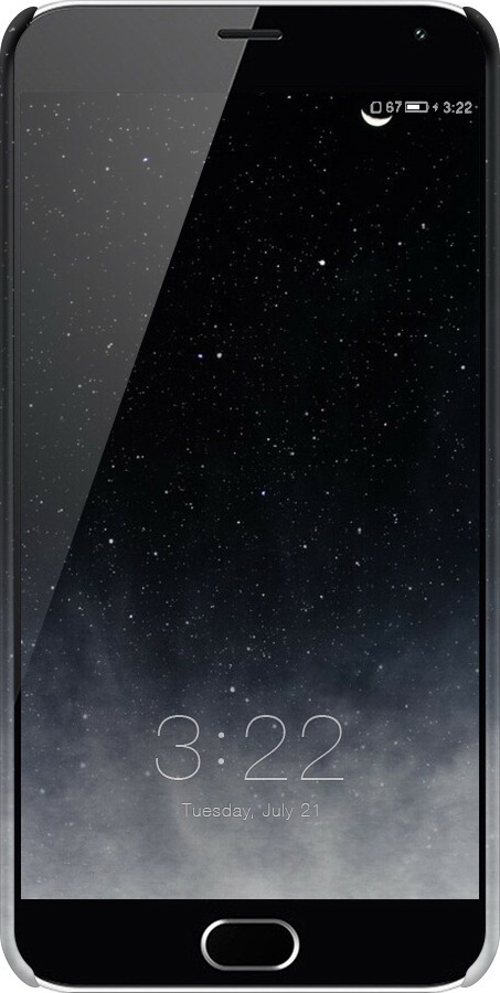 3D пластиковий матовий чехол Голубые облака, Голубая луна для Meizu M2 Note - 6396m-94 изображение 