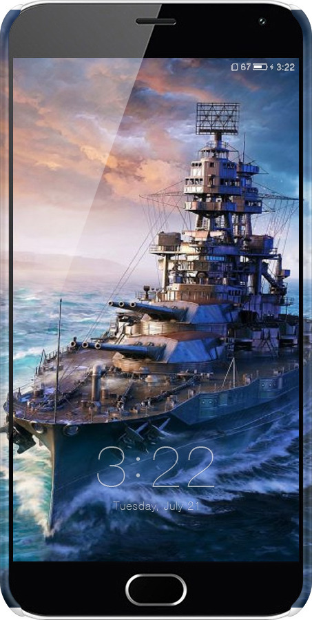 3D пластиковый матовый чехол Военный корабль, world of tanks, wargaming для Meizu M2 Note - 6461m-94 изображение 
