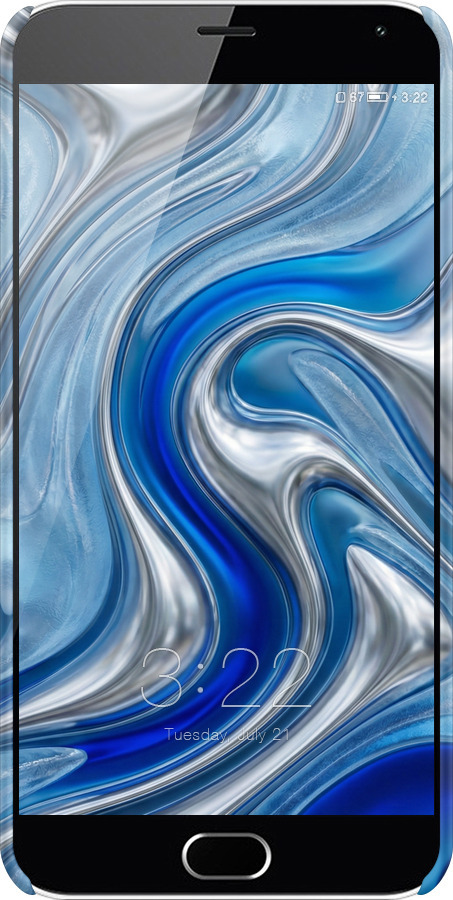 3D пластиковий матовий чехол Liquid Chrome для Meizu M2 Note - 6781m-94 изображение 