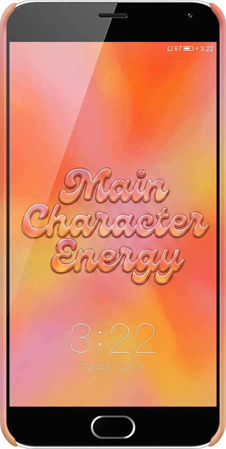 3D пластиковый матовый чехол Aura Gradient Main Character Energy Aesthetic Y2K для Meizu M2 Note - 6783m-94 изображение 