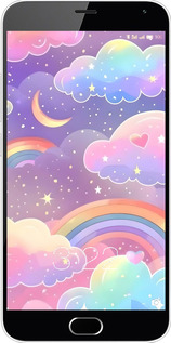 2D пластиковый чехол Облака и радуга для Meizu M2 Note - 6312t-94 изображение 