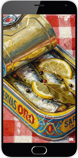 2D пластиковий чехол Vintage Sardine Tin Phone для Meizu M2 Note - 6772t-94 изображение 