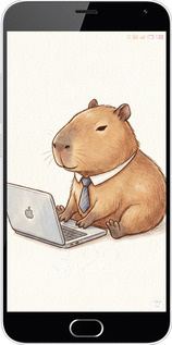 2D пластиковый чехол Funny Capybara CEO Working для Meizu M2 Note - 6777t-94 изображение 