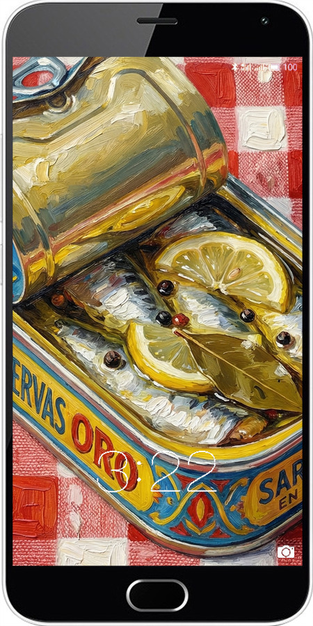 2D пластиковий чехол Vintage Sardine Tin Phone для Meizu M2 Note - 6772t-94 изображение 