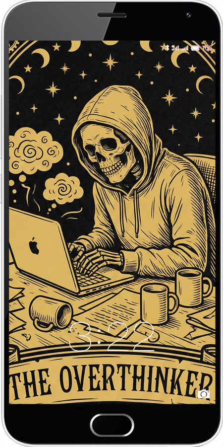 2D пластиковый чехол The Overthinker для Meizu M2 Note - 6774t-94 изображение 