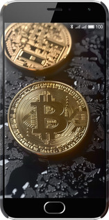 3D пластиковий глянцевий чехол Вулканійчний Bitcoin для Meizu M2 - 6092c-185 изображение 