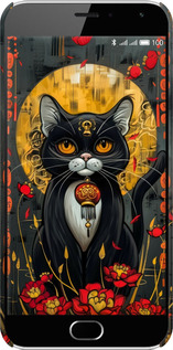 3D пластиковий глянцевий чехол China Cat для Meizu M2 - 6134c-185 изображение 