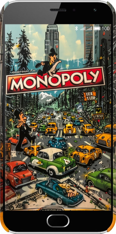 3D пластиковий матовий чехол Міський драйв Monopoly для Meizu M2 - 6088m-185 изображение 