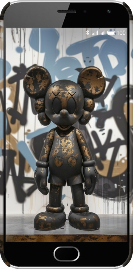 3D пластиковый матовый чехол Bronze kaws v2 для Meizu M2 - 6098m-185 изображение 