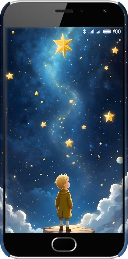 3D пластиковый глянцевый чехол Маленький принц для Meizu M2 - 6326c-185 изображение 