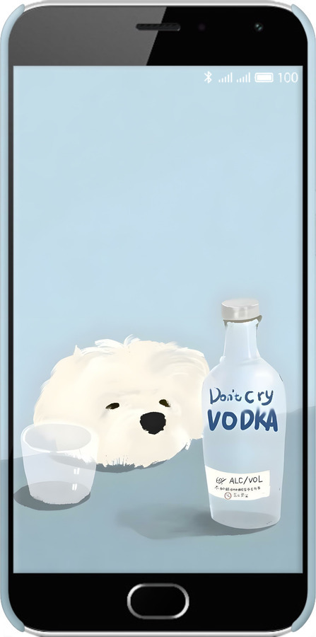 3D пластиковий матовий чехол Пес водка для Meizu M2 - 6368m-185 изображение 