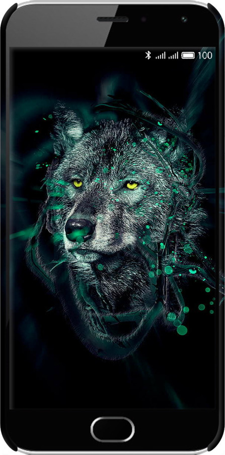 3D пластиковий матовий чехол Wolf для Meizu M2 - 6610m-185 изображение 
