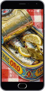 2D пластиковый чехол Vintage Sardine Tin Phone для Meizu M2 - 6772t-185 изображение 