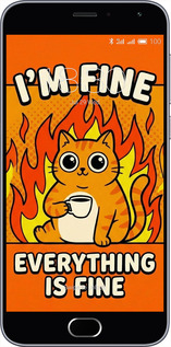 2D пластиковий чехол Funny Cat для Meizu M2 - 6786t-185 изображение 