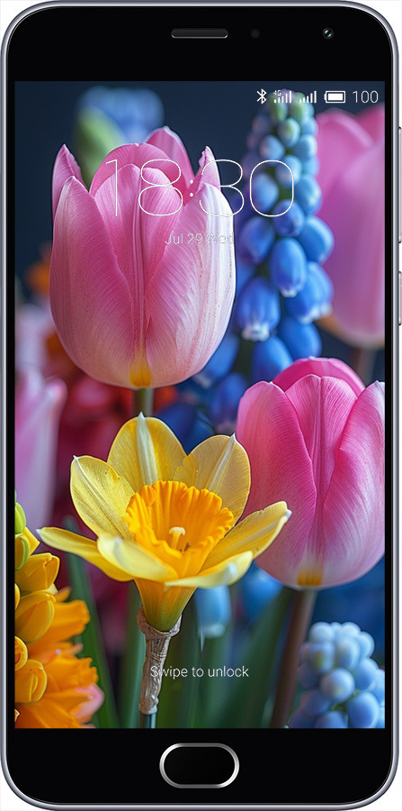 2D пластиковый чехол Весенние цветы для Meizu M2 - 6058t-185 изображение 