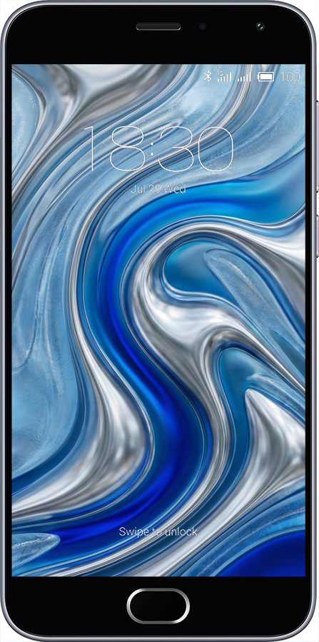 2D пластиковий чехол Liquid Chrome для Meizu M2 - 6781t-185 изображение 