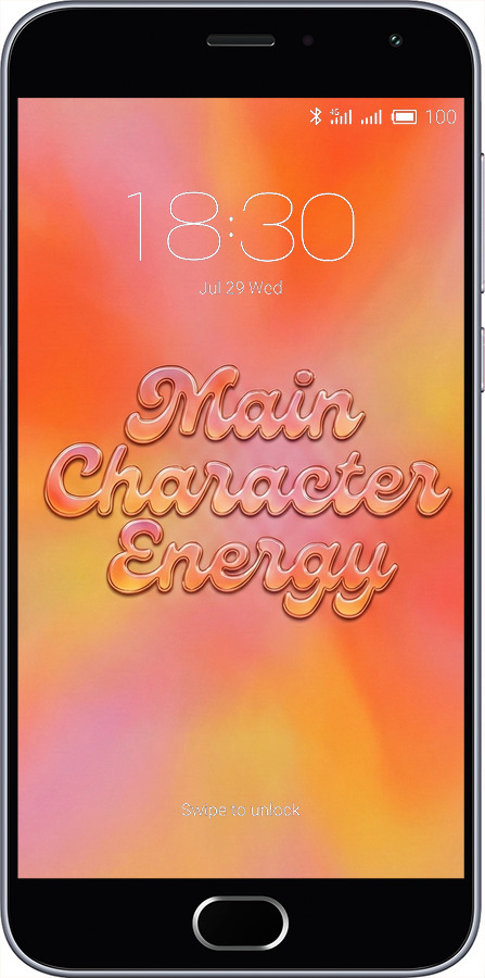 2D пластиковый чехол Aura Gradient Main Character Energy Aesthetic Y2K для Meizu M2 - 6783t-185 изображение 