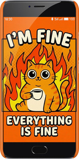 3D пластиковий матовий чехол Funny Cat для Meizu M3 Note - 6786m-256 изображение 