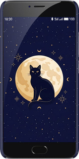 3D пластиковий матовий чехол Cute Cat Celestial/Witchy для Meizu M3 Note - 6787m-256 изображение 