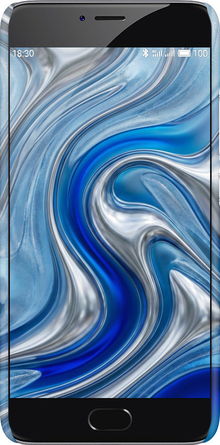 3D пластиковый матовый чехол Liquid Chrome для Meizu M3 Note - 6781m-256 изображение 