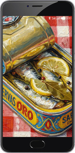 2D пластиковый чехол Vintage Sardine Tin Phone для Meizu M3 Note - 6772t-256 изображение 