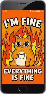 2D пластиковий чехол Funny Cat для Meizu M3 Note - 6786t-256 изображение 