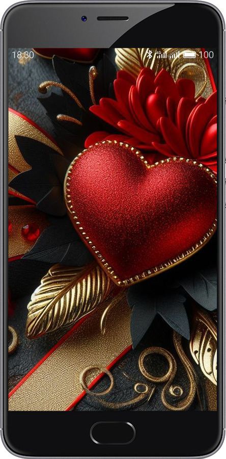2D пластиковий чехол Сердечки v2 для Meizu M3 Note - 5832t-256 изображение 