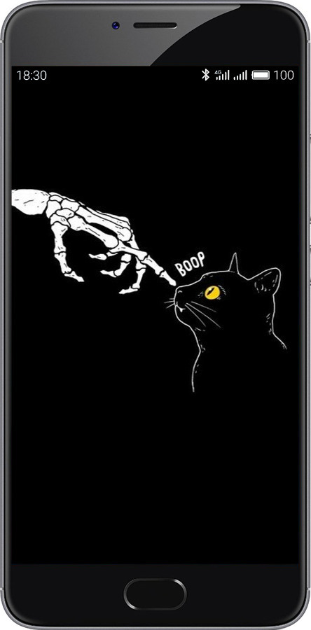 2D пластиковый чехол Кошка для Meizu M3 Note - 6505t-256 изображение 