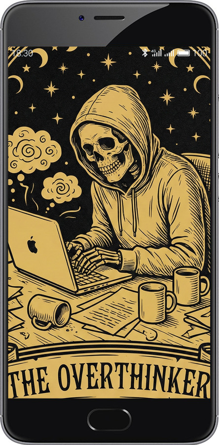 2D пластиковый чехол The Overthinker для Meizu M3 Note - 6774t-256 изображение 