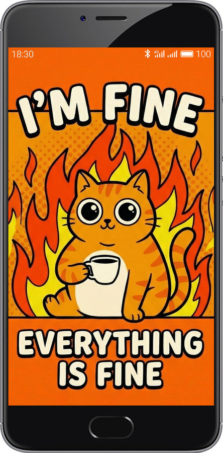 2D пластиковий чехол Funny Cat для Meizu M3 Note - 6786t-256 изображение 