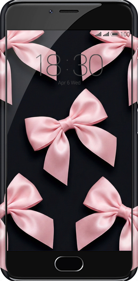 3D пластиковый матовый чехол Coquette Ribbons Dark Coquette для Meizu M3 - 6767m-272 изображение 