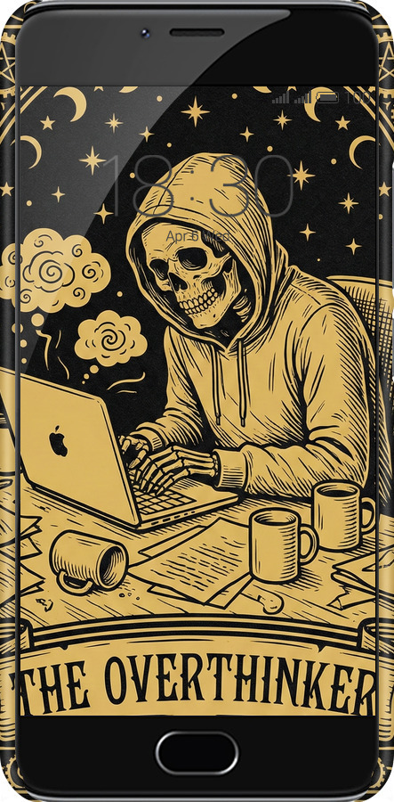 3D пластиковый матовый чехол The Overthinker для Meizu M3 - 6774m-272 изображение 