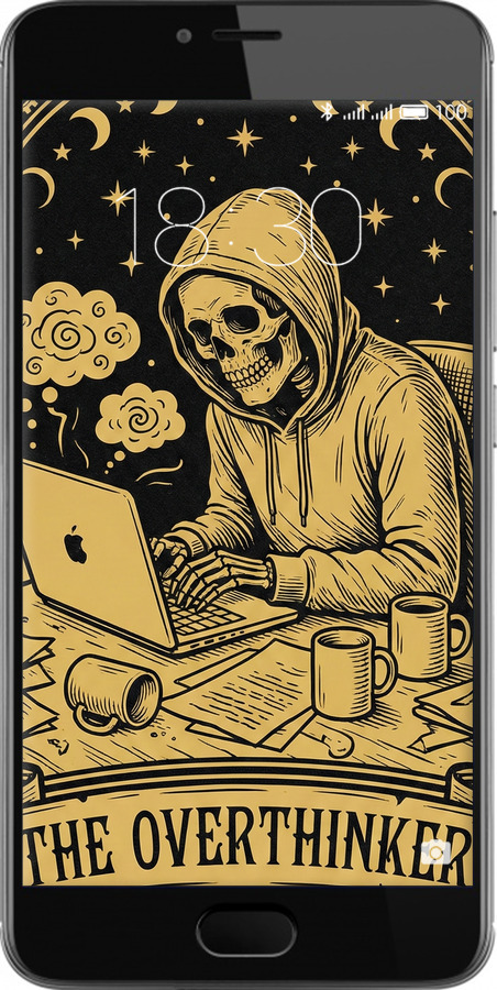 2D пластиковый чехол The Overthinker для Meizu M3 - 6774t-272 изображение 