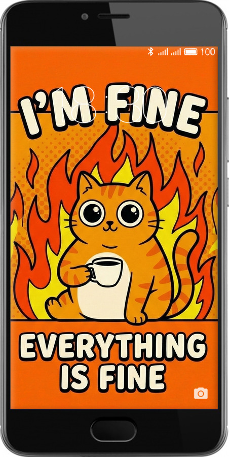 2D пластиковый чехол Funny Cat для Meizu M3s - 6786t-943 изображение 