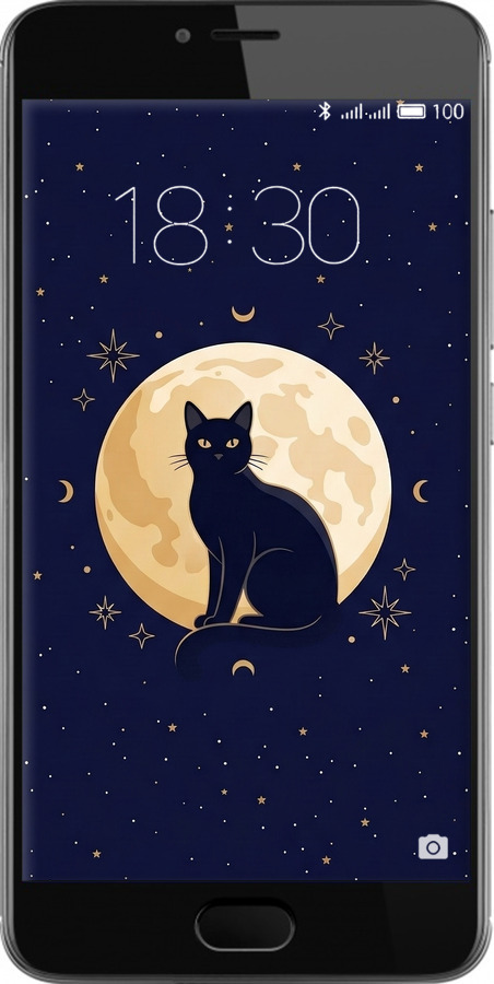 2D пластиковый чехол Cute Cat Celestial/Witchy для Meizu M3s - 6787t-943 изображение 
