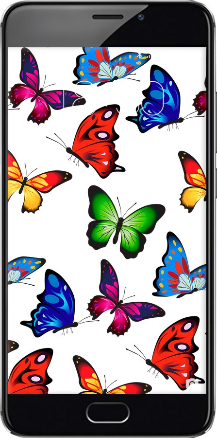 Силіконовий чехол Барвисті метелики для Meizu M3e - 4761u-607 изображение 