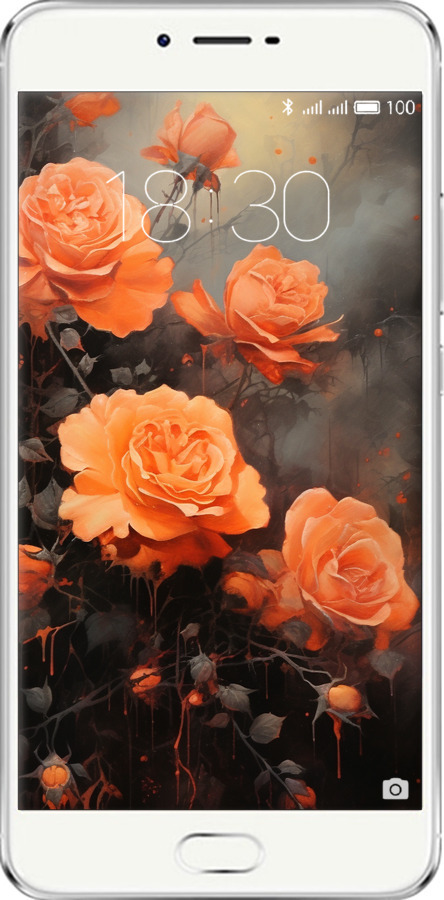 Силіконовий чехол Оранжеві троянди для Meizu M3x - 5944u-633 изображение 