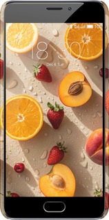 3D пластиковий матовий чехол Фрукти 3 для Meizu M5 Note - 6703m-447 изображение 
