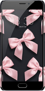 3D пластиковый матовый чехол Coquette Ribbons Dark Coquette для Meizu M5 Note - 6767m-447 изображение 