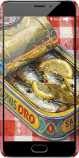 3D пластиковый матовый чехол Vintage Sardine Tin Phone для Meizu M5 Note - 6772m-447 изображение 