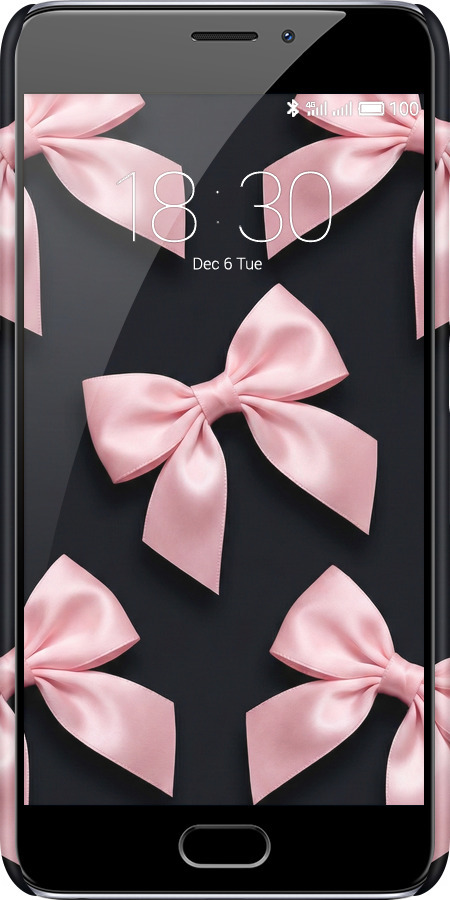 3D пластиковый матовый чехол Coquette Ribbons Dark Coquette для Meizu M5 Note - 6767m-447 изображение 