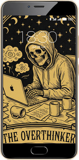 2D пластиковий чехол The Overthinker для Meizu M5 - 6774t-420 изображение 