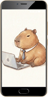 2D пластиковый чехол Funny Capybara CEO Working для Meizu M5 - 6777t-420 изображение 