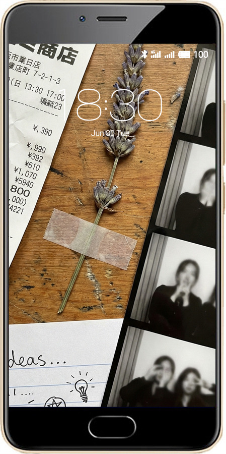 2D пластиковый чехол Aesthetic Scrapbook Collage для Meizu M5 - 6773t-420 изображение 