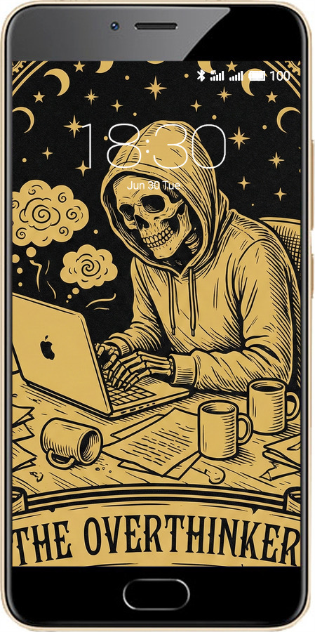 2D пластиковий чехол The Overthinker для Meizu M5 - 6774t-420 изображение 