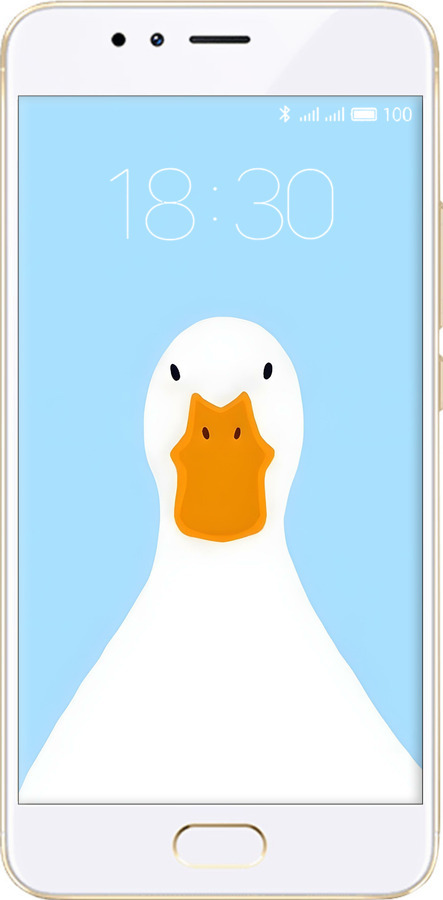 Силиконовый чехол Гусь для Meizu M5s - 6350u-776 изображение 