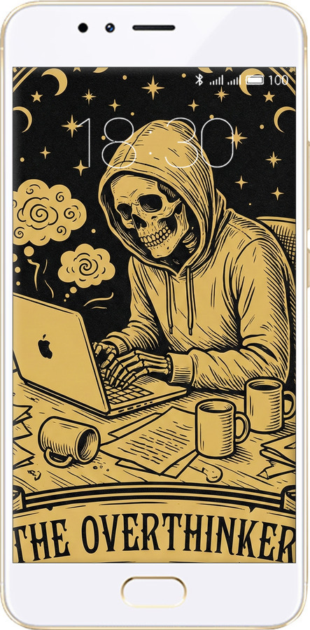 Силиконовый чехол The Overthinker для Meizu M5s - 6774u-776 изображение 